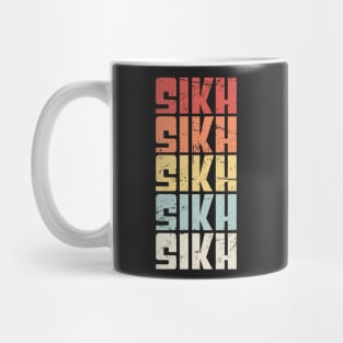 Retro 70s SIKH Text Mug